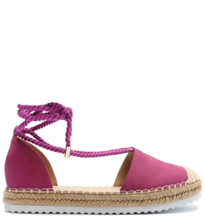 Espadrille Rosa Acamurçada Rasteira