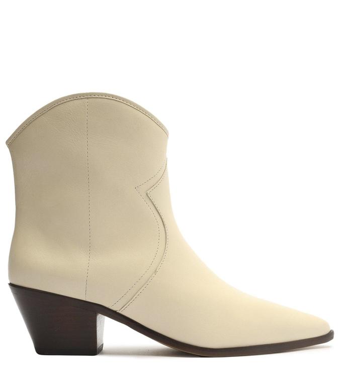 Bota Off-White Couro Cano Curto Western Taylor