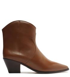 Bota Marrom Couro Cano Curto Western Taylor