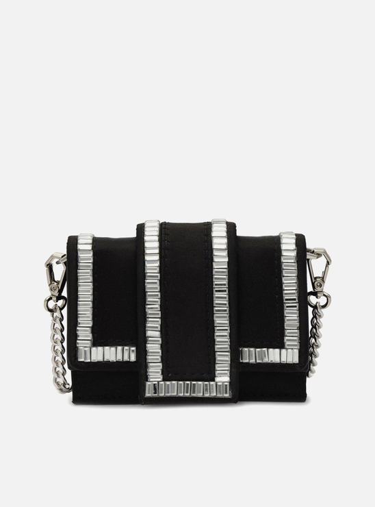 Mini Bag Tiracolo Preta Cetim