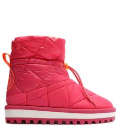 Bota Rosa Nylon Cano Curto Estofada Hanna
