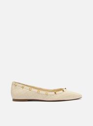 Sapatilha Off-White Matelassê Bico Fino Spikes