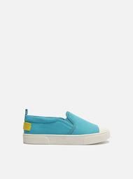 Tênis Slip On Azul Lona Elásticos Bambini