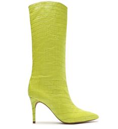 Bota Verde Lima Croco Cano Alto Miranda