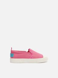 Tênis Slip On Rosa Lona Elásticos Bambini