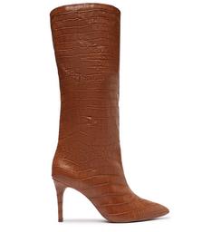 Bota Marrom Croco Cano Alto Miranda 