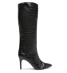 Bota Preta Croco Cano Alto Miranda
