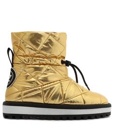 Bota Dourada Nylon Cano Curto Estofada Hanna