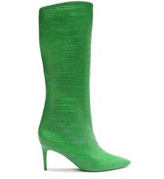 Bota Verde Croco Cano Alto Miranda