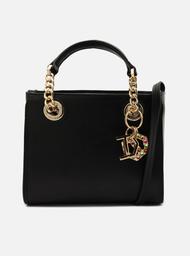 Tote Preta Couro Jade Média
